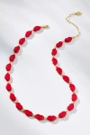 Clare V Le Lips Necklace In Red