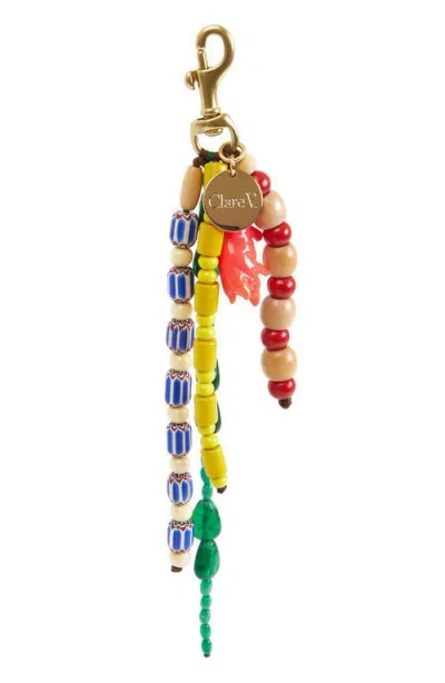 Clare V . Le Long Beaded Tassel Key Fob In Multi