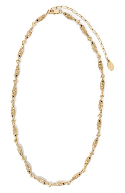 Clare V . Le Pavé Sardine Chain Necklace In Gold