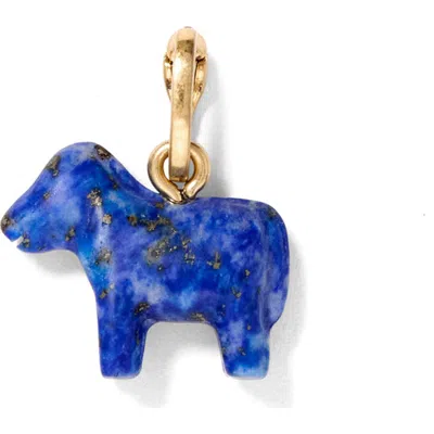 Clare V . Le Stone Cheval Charm In Blue