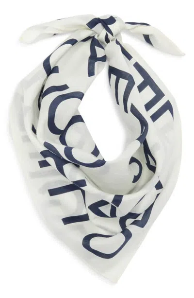 Clare V . Le Text Cotton Bandana In White