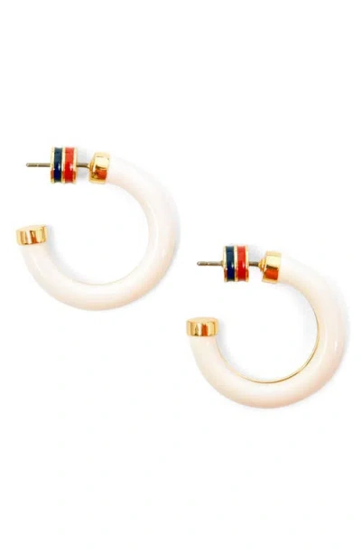 Clare V . Le Tube Hoop Earrings In Neutral