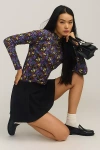 Clare V Le Turtleneck Top In Multicolor