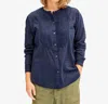 CLARE V LE TUX TOP IN ZELTA/NAVY
