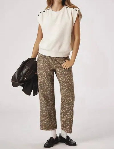 Clare V Le Vest In Cream With Studs In Multi