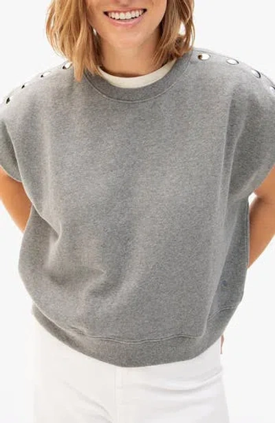 Clare V . Le Vest Studded T-shirt In Gray