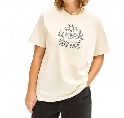 Clare V Le Weekend Original Tee In Cream In White