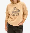 Clare V Le Weekend Sweatshirt In Sand In Beige