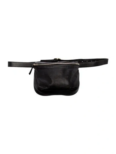 Pre-owned Clare V Leather Belt Bag In Black