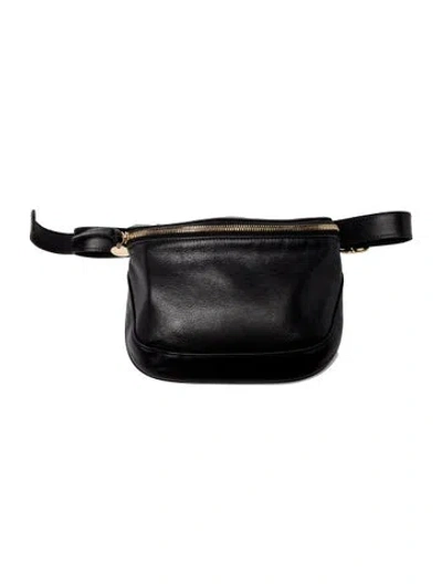 Pre-owned Clare V Leather Belt Bag In Black