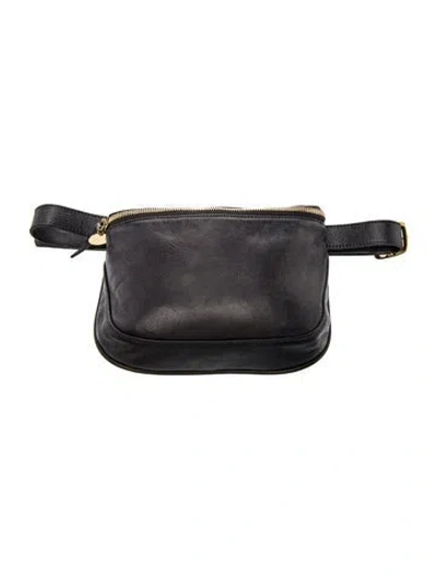 Pre-owned Clare V Leather Belt Bag In Black