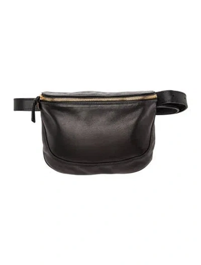 Pre-owned Clare V Leather Belt Bag In Black