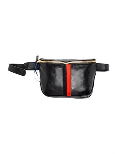 Pre-owned Clare V Leather Belt Bag In Black