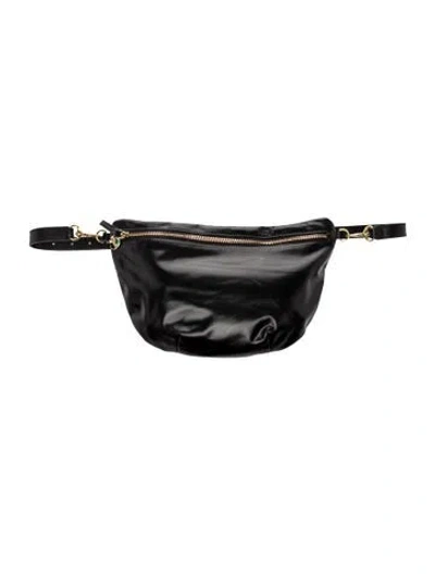 Pre-owned Clare V Leather Belt Bag In Black