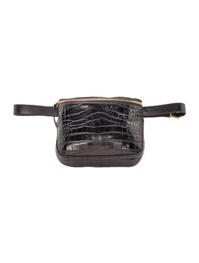 Pre-owned Clare V Leather Belt Bag In Black