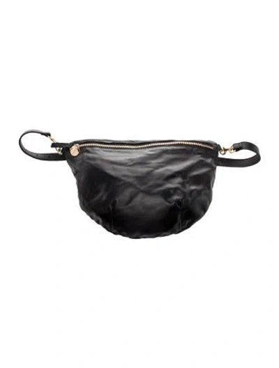 Pre-owned Clare V Leather Belt Bag In Black
