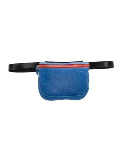 Pre-owned Clare V Leather Belt Bag In Blue