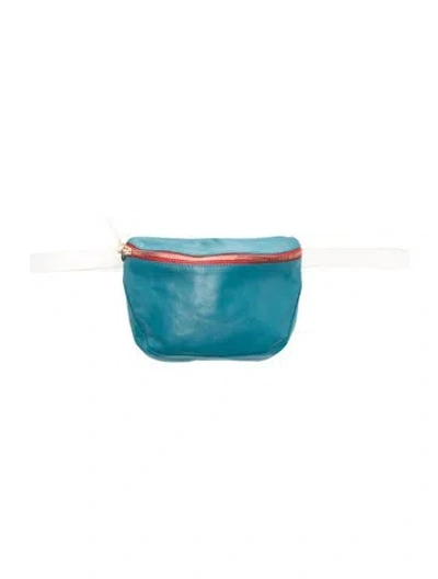 Pre-owned Clare V Leather Belt Bag In Blue