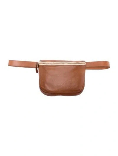 Pre-owned Clare V Leather Belt Bag In Brown