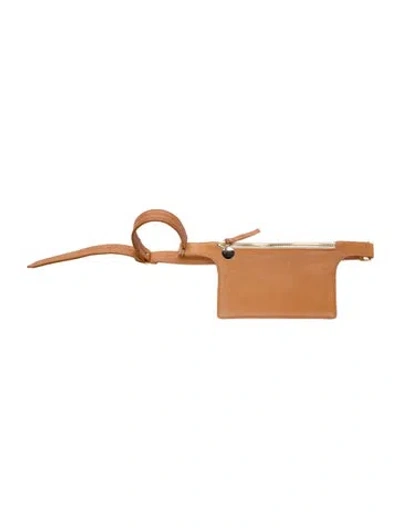 Pre-owned Clare V Leather Belt Bag In Brown