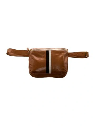 Pre-owned Clare V Leather Belt Bag In Brown