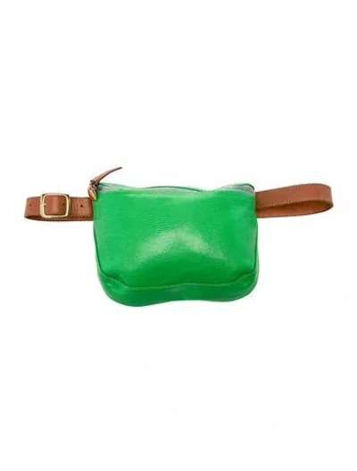 Pre-owned Clare V Leather Belt Bag In Green