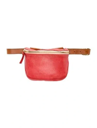 Pre-owned Clare V Leather Belt Bag In Red