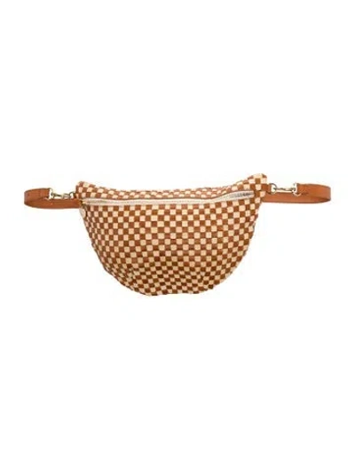 Pre-owned Clare V Leather Belt Bag W/ Tags In Neutral