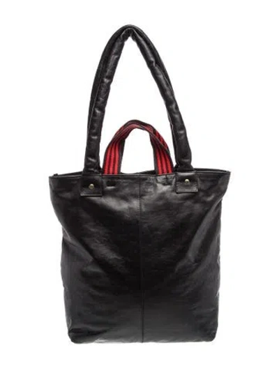 Pre-owned Clare V Leather Bucket Bag In Black