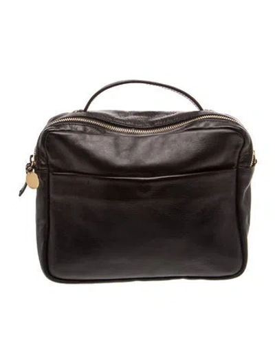Pre-owned Clare V Leather Bucket Bag In Black