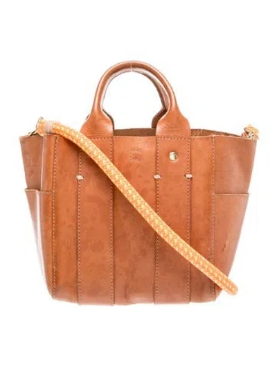 Pre-owned Clare V Leather Bucket Bag In Brown