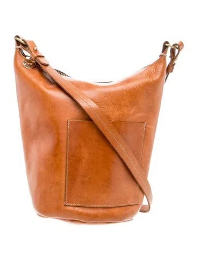 Pre-owned Clare V Leather Bucket Bag In Brown