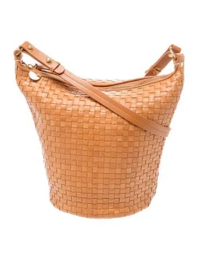 Pre-owned Clare V Leather Bucket Bag In Brown