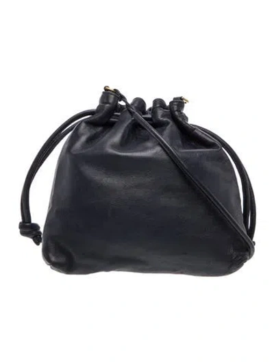 Pre-owned Clare V Leather Bucket Bag In Gray