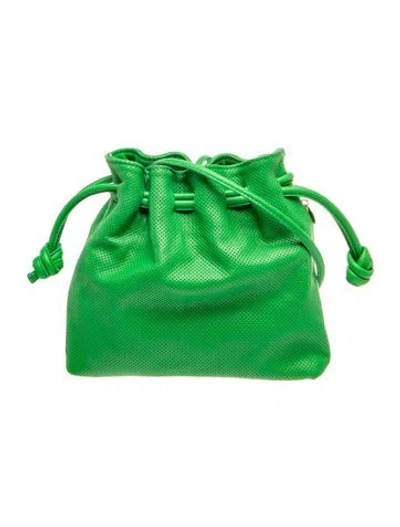 Pre-owned Clare V Leather Bucket Bag In Green
