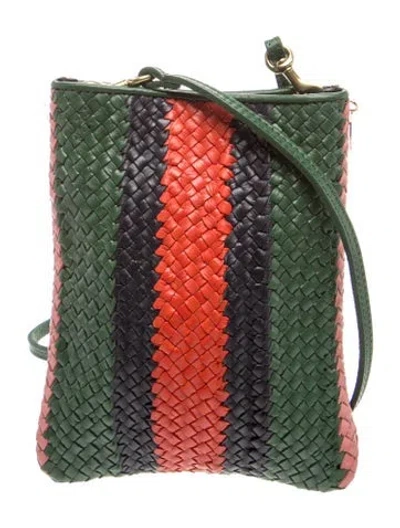 Pre-owned Clare V Leather Bucket Bag In Green