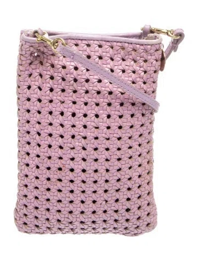Pre-owned Clare V Leather Bucket Bag In Purple