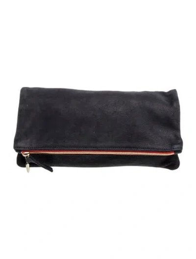 Pre-owned Clare V Leather Clutch In Black