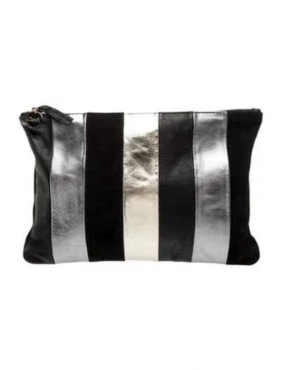 Pre-owned Clare V Leather Clutch In Black