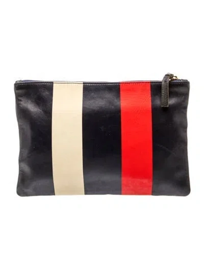 Pre-owned Clare V Leather Clutch In Black