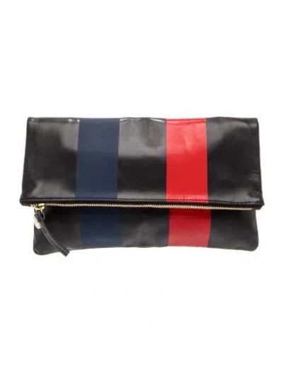 Pre-owned Clare V Leather Clutch In Black