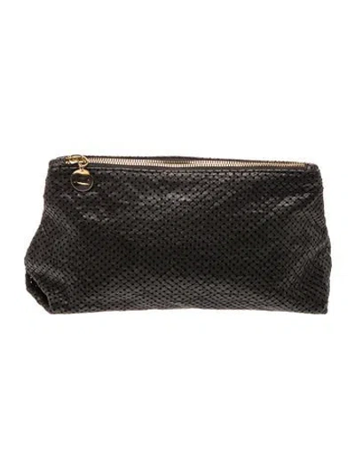 Pre-owned Clare V Leather Clutch In Black
