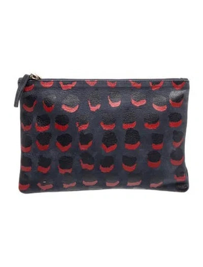 Pre-owned Clare V Leather Clutch In Blue