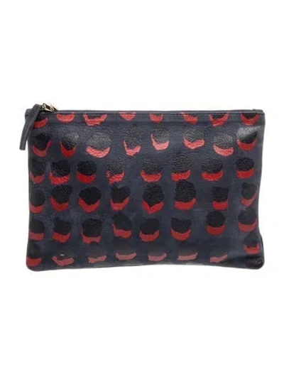 Pre-owned Clare V Leather Clutch In Blue