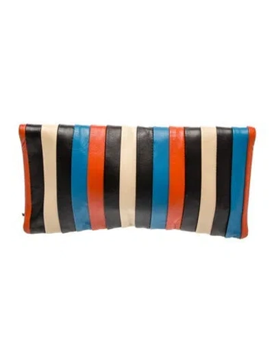 Pre-owned Clare V Leather Clutch In Blue
