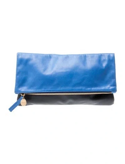 Pre-owned Clare V Leather Clutch In Blue