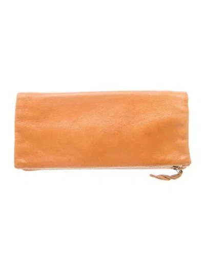 Pre-owned Clare V Leather Clutch In Brown