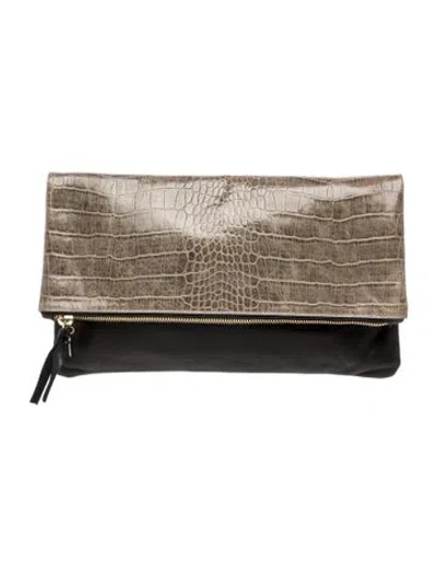 Pre-owned Clare V Leather Clutch In Brown