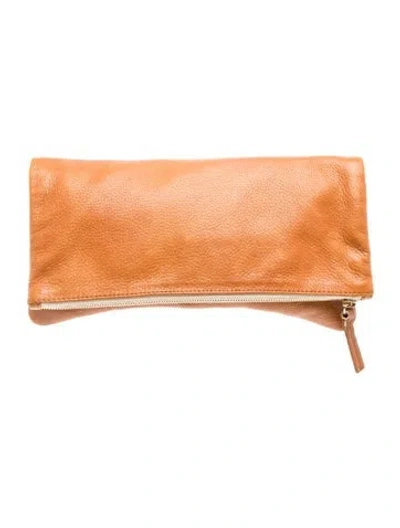 Pre-owned Clare V Leather Clutch In Brown