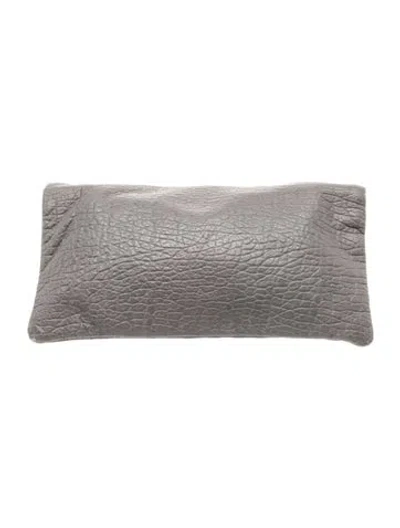 Pre-owned Clare V Leather Clutch In Gray
